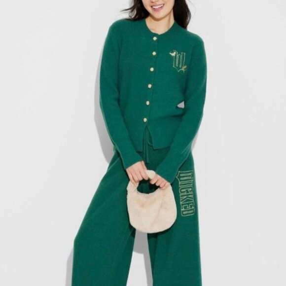 Women's Wicked Movie Graphic Green Cardigan Sweater Paul Tazewell Size XL - Picture 5 of 8